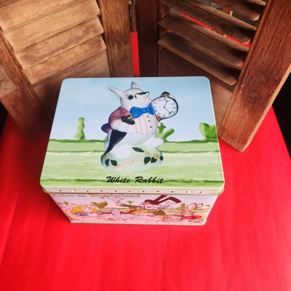 White Rabbit Figurine In Tin Alice In Wonderland Designed By Paul Cardew - Picture 6 of 10